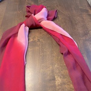 Pink multi shade scarf.